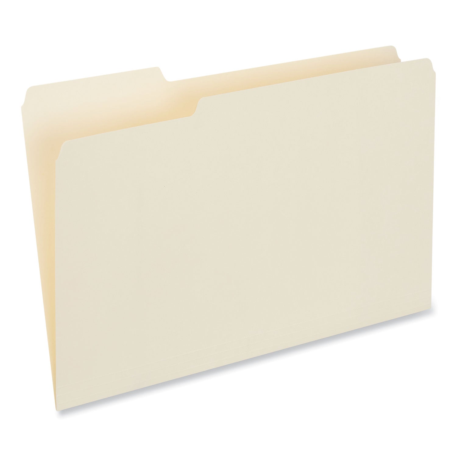 Top Tab File Folders, 1/3-Cut Tabs: Left Position, Legal Size, 0.75" Expansion, Manila, 100/Box - 