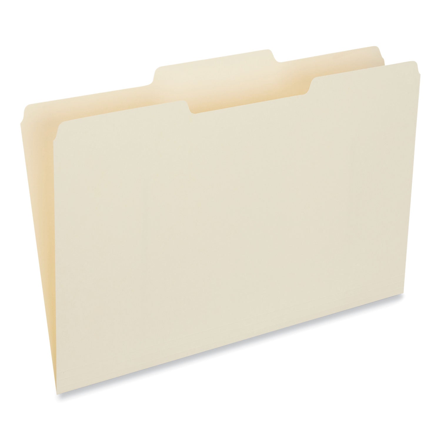 Top Tab File Folders, 1/3-Cut Tabs: Center Position, Legal Size, 0.75" Expansion, Manila, 100/Box - 