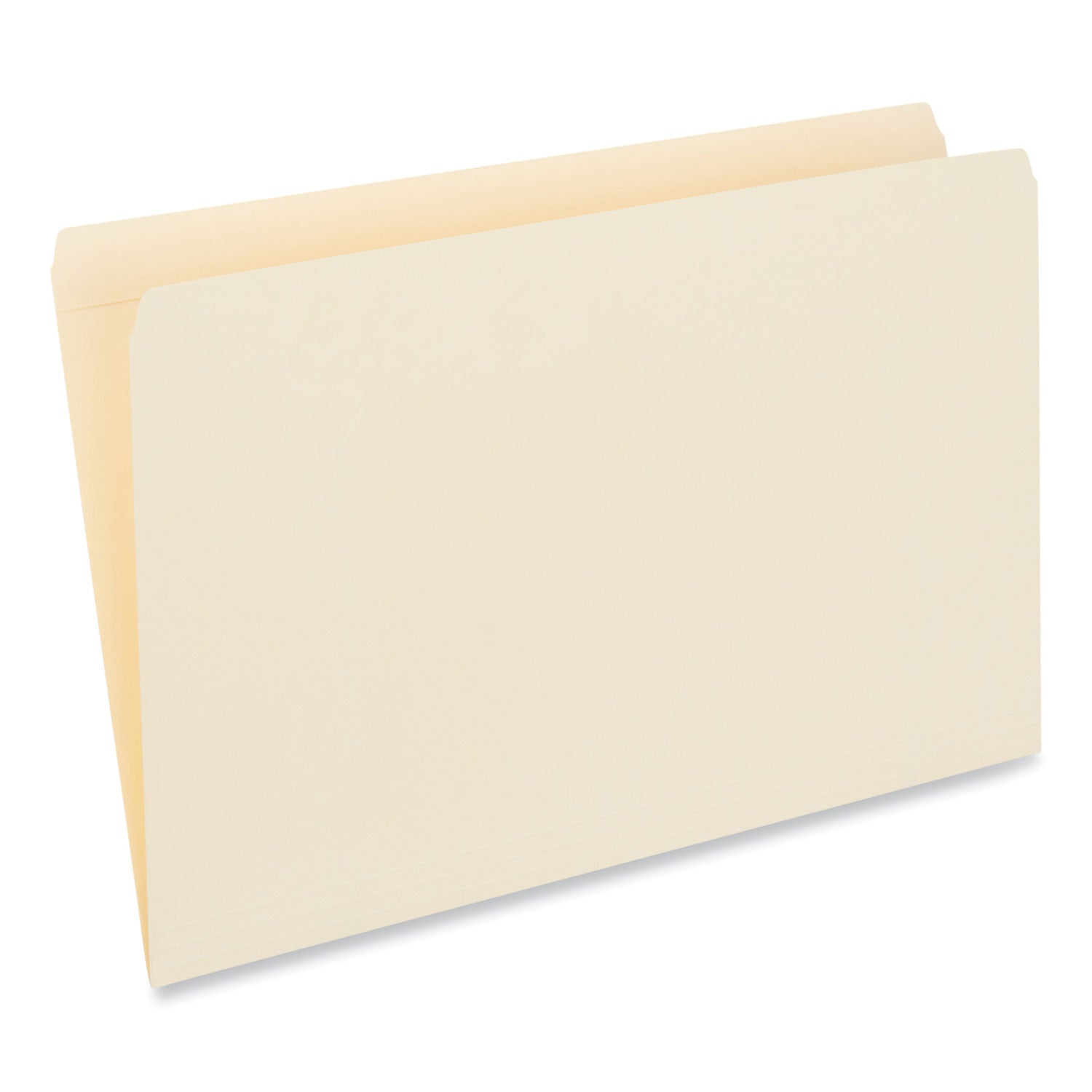 Double-Ply Top Tab Manila File Folders, Straight Tabs, Legal Size, 0.75" Expansion, Manila, 100/Box - 