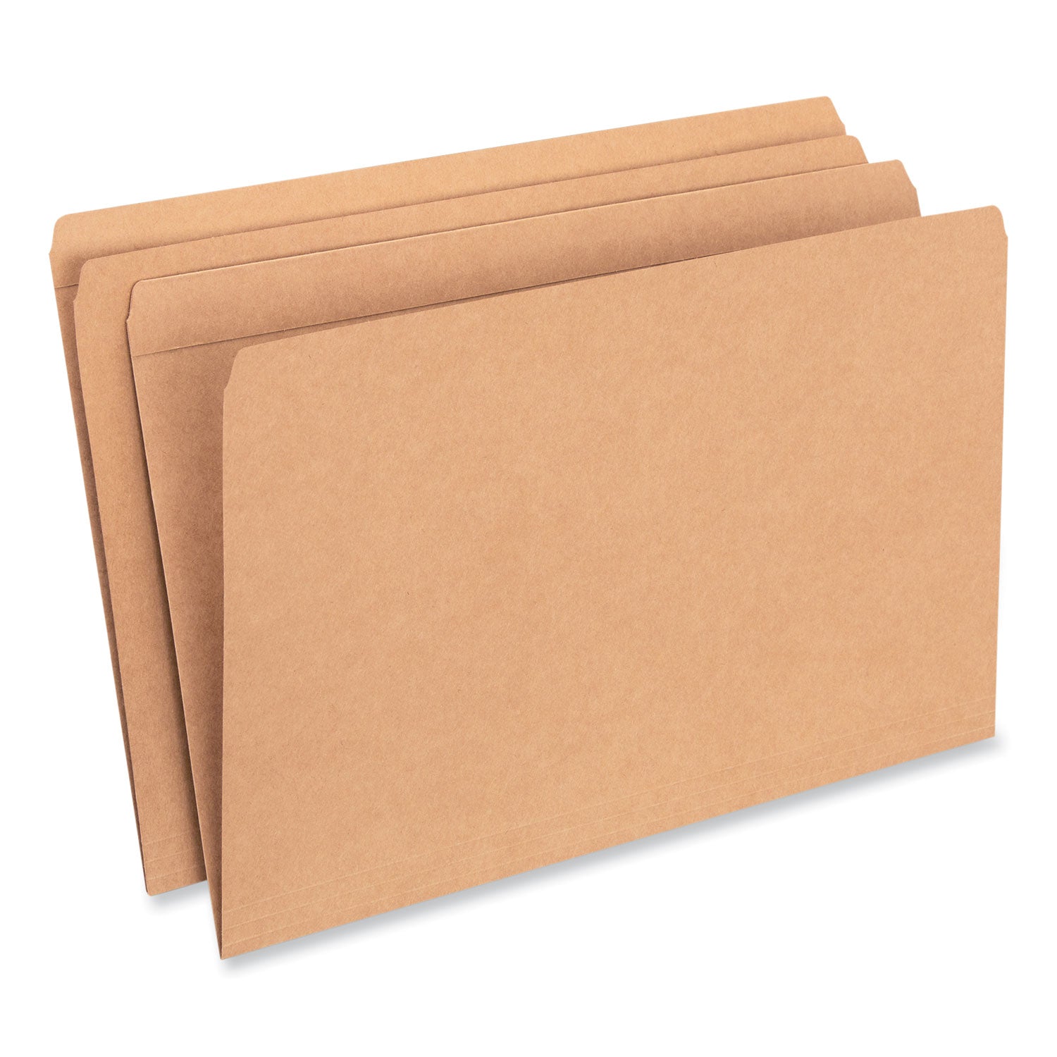 Reinforced Kraft Top Tab File Folders, Straight Tabs, Legal Size, 0.75" Expansion, Brown, 100/Box - 