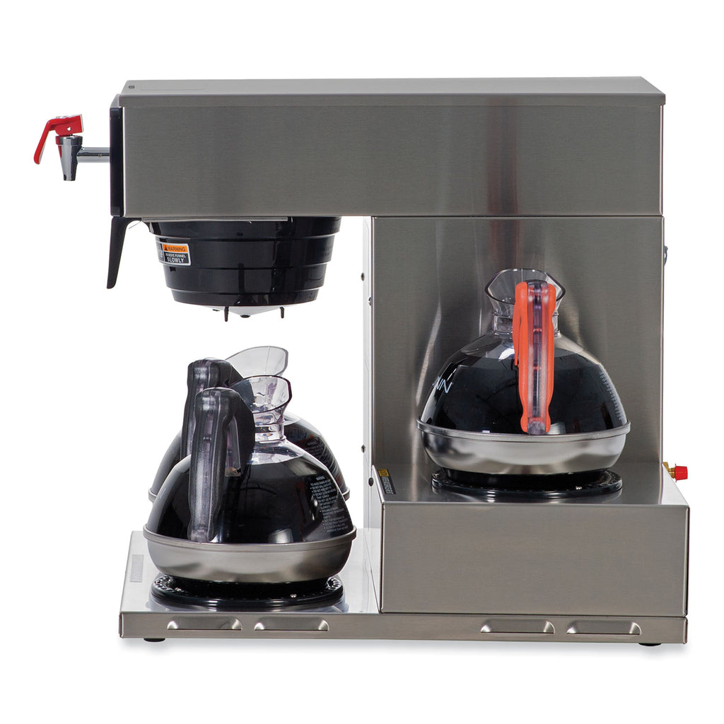 Axiom 15-3 12-Cup Low Profile Automatic Coffee Brewer, Gray/Stainless Steel, Ships in 7-10 Business Days