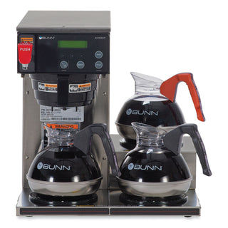 Axiom 15-3 12-Cup Low Profile Automatic Coffee Brewer, Gray/Stainless Steel, Ships in 7-10 Business Days - 
