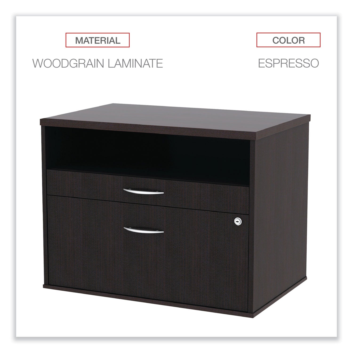 alera-open-office-desk-series-low-file-cabinet-credenza-2-drawer-pencil-filelegal-letter1-shelfespresso295x1913x2288_alels583020es - 4