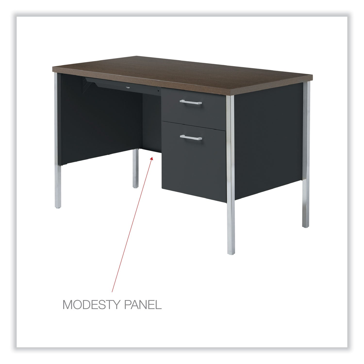 single-pedestal-steel-desk-4525-x-24-x-295-mocha-black-chrome-legs_alesd4524bm - 5