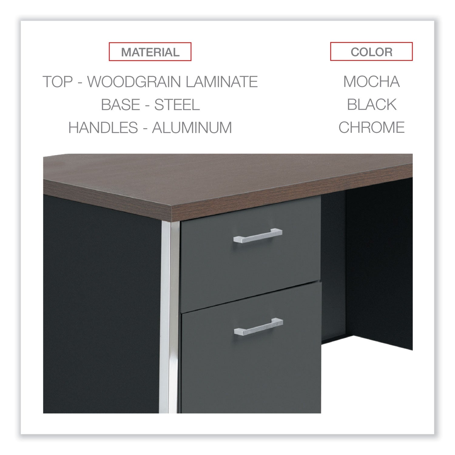 double-pedestal-steel-desk-60-x-30-x-295-mocha-black-chrome-plated-legs_alesd6030bm - 4