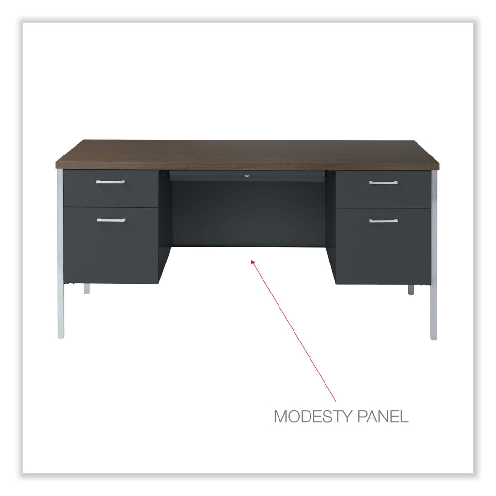 double-pedestal-steel-desk-60-x-30-x-295-mocha-black-chrome-plated-legs_alesd6030bm - 6