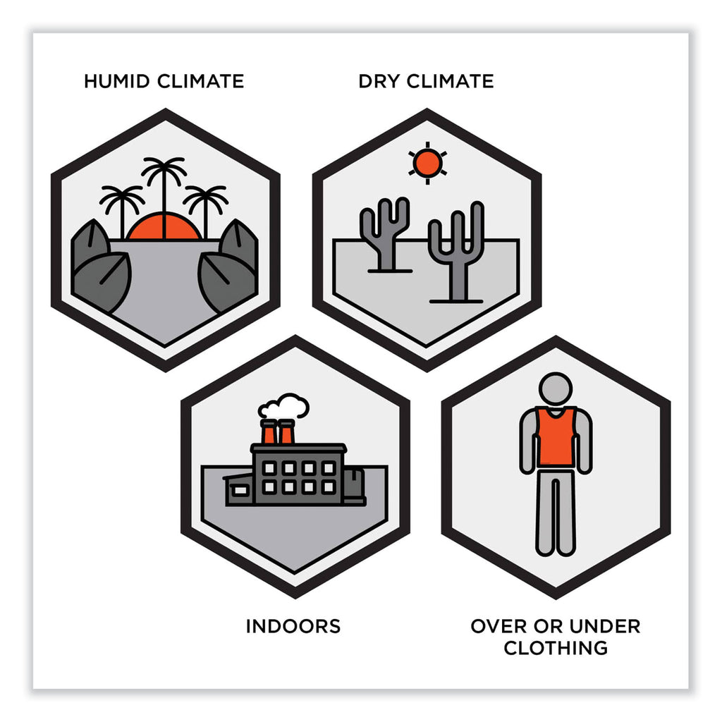Chill-Its 6225 Premium FR Phase Change Cooling Vest, Modacrylic Cotton, Large/X-Large, Khaki, Ships in 1-3 Business Days