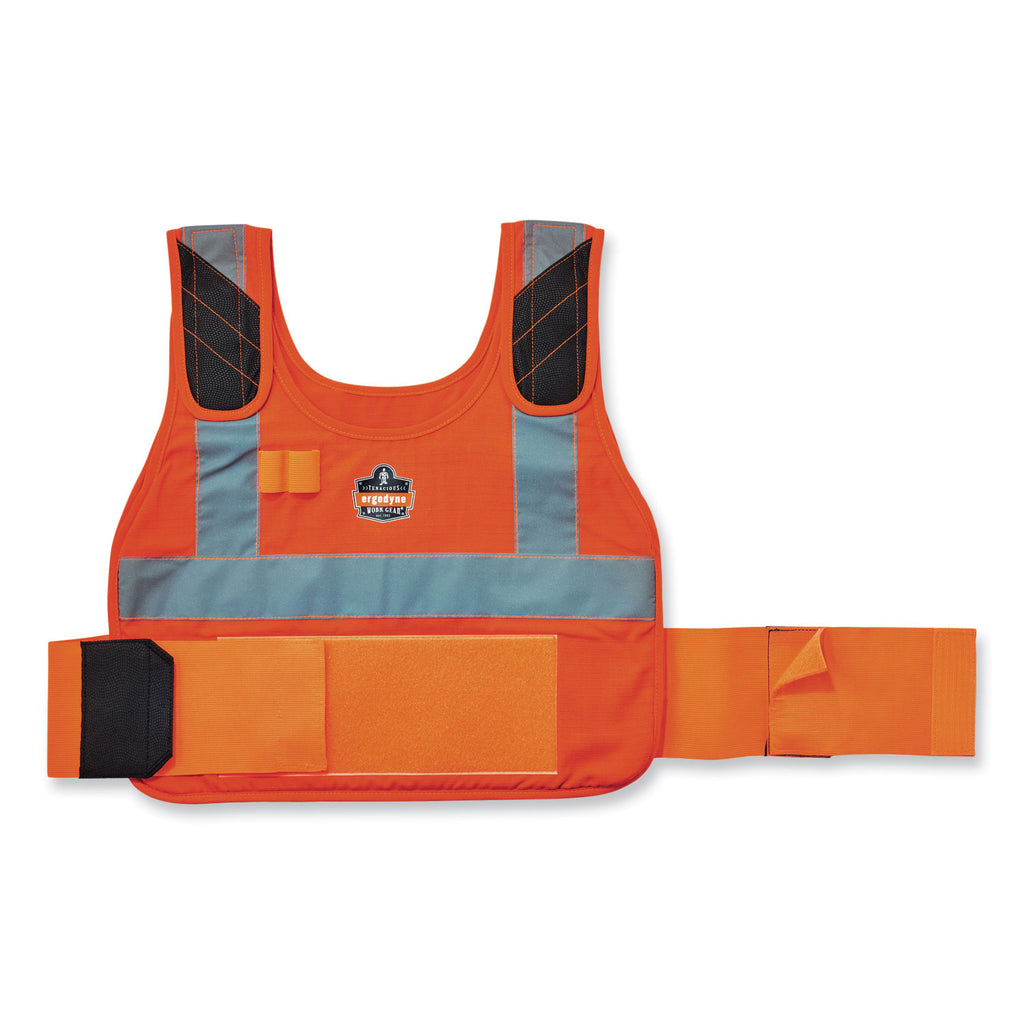 Chill-Its 6225 Premium FR Phase Change Cooling Vest, Modacrylic Cotton, Small/Medium, Orange, Ships in 1-3 Business Days
