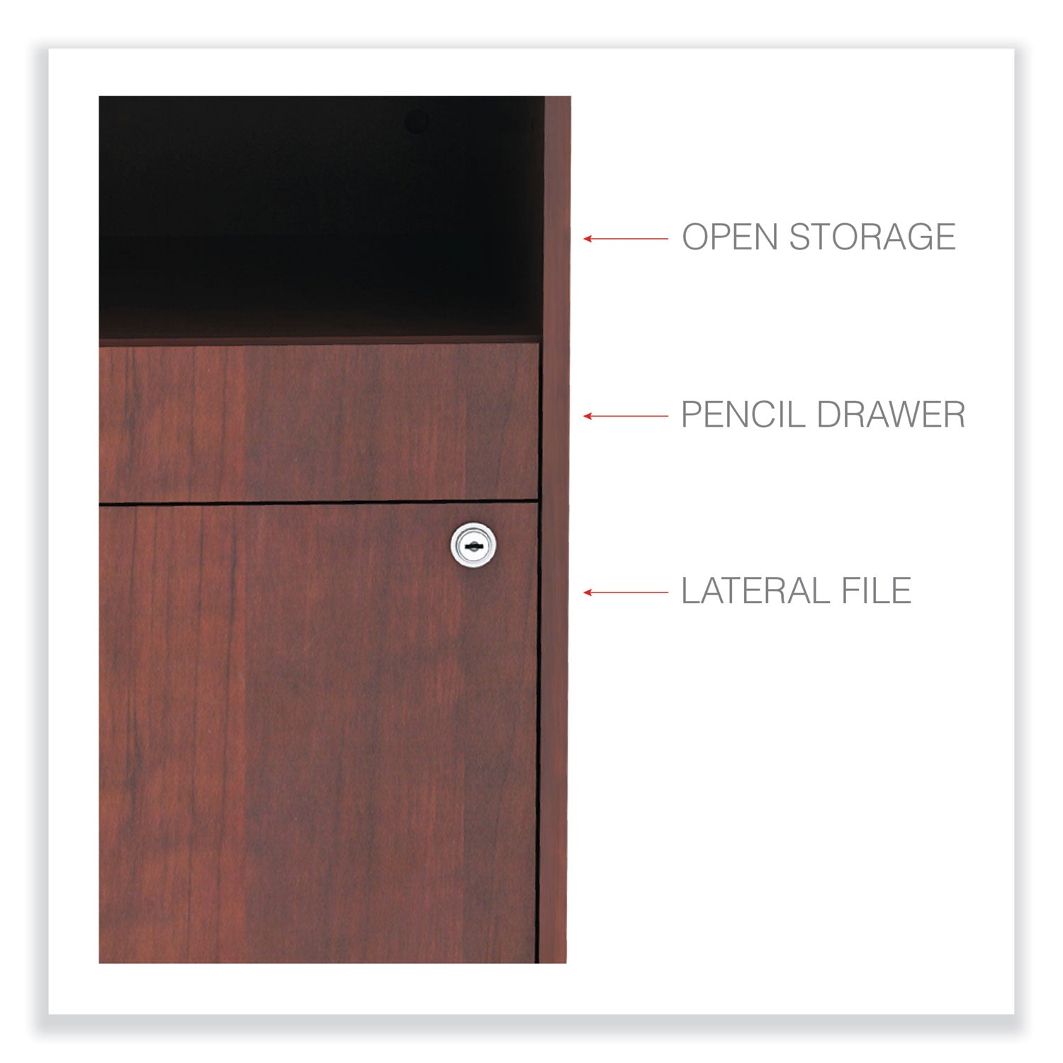 alera-open-office-desk-series-low-file-cabinet-credenza-2-drawer-pencil-file-legal-letter-1-shelfcherry295x1913x2288_alels583020mc - 3