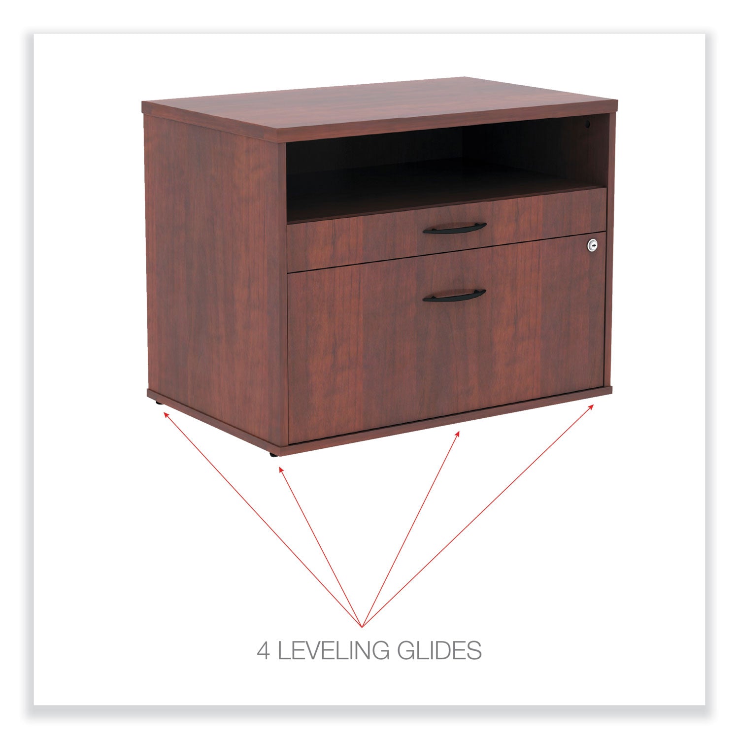 alera-open-office-desk-series-low-file-cabinet-credenza-2-drawer-pencil-file-legal-letter-1-shelfcherry295x1913x2288_alels583020mc - 5