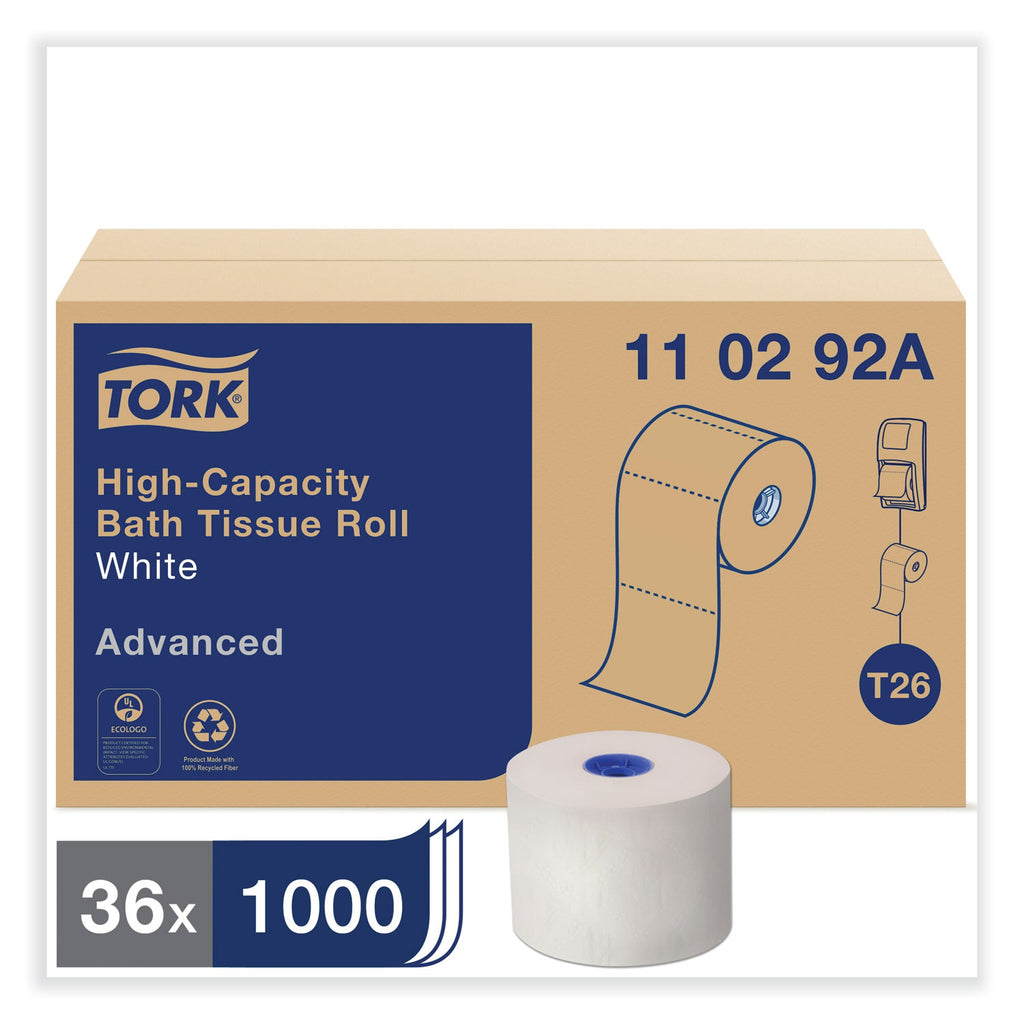 Advanced High Capacity Bath Tissue, Septic Safe, 2-Ply, White, 1,000 Sheets/Roll, 36/Carton