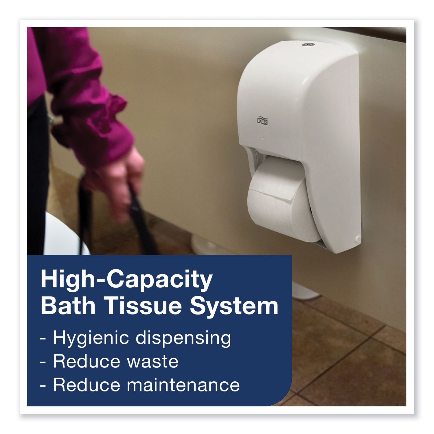 Advanced High Capacity Bath Tissue, Septic Safe, 2-Ply, White, 1,000 Sheets/Roll, 36/Carton