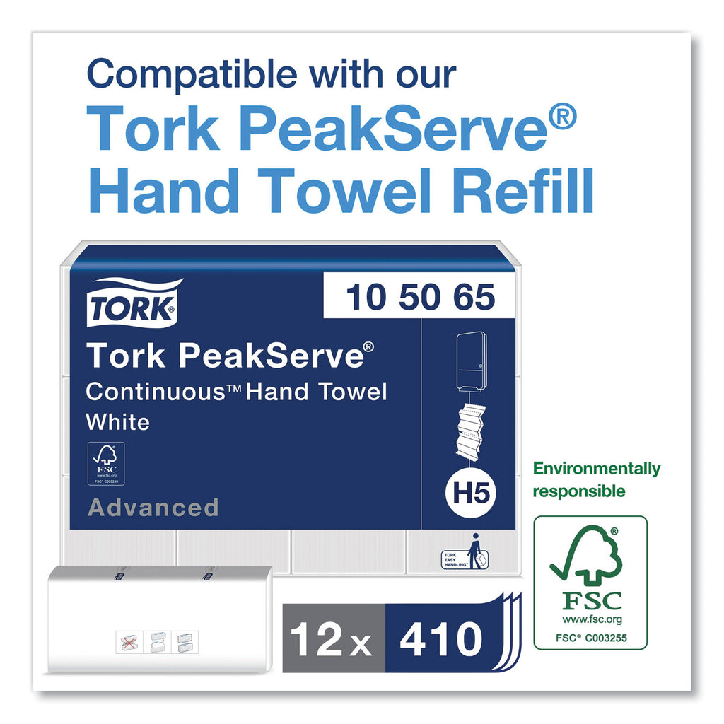 PeakServe Continuous Hand Towel Dispenser, 14.57 x 3.98 x 28.74, White