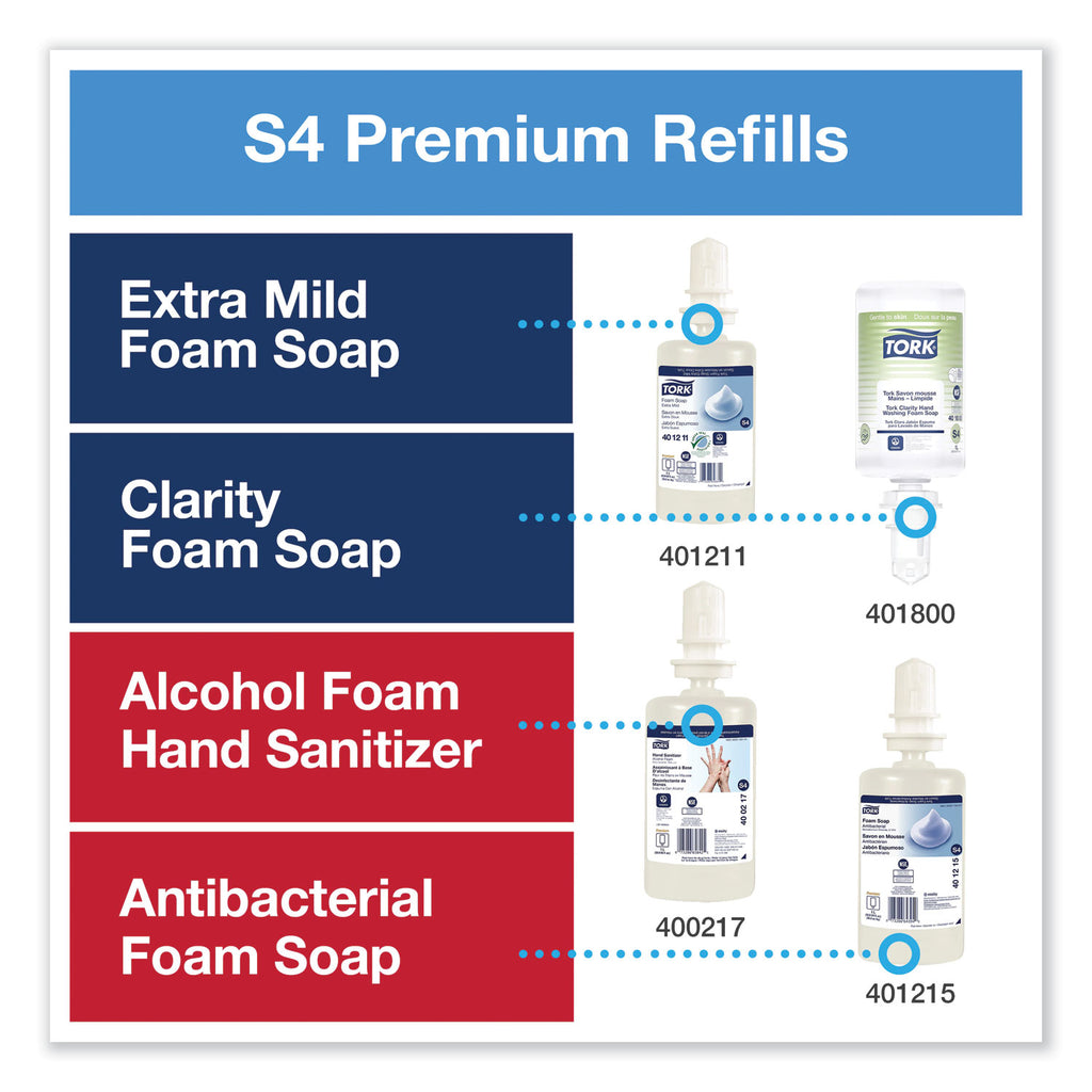 Elevation Foam Skincare Auto Dispenser with Intuition Sensor, 1 L/33 oz, 4.45 x 5.12 x 10.94, White, 4/Carton