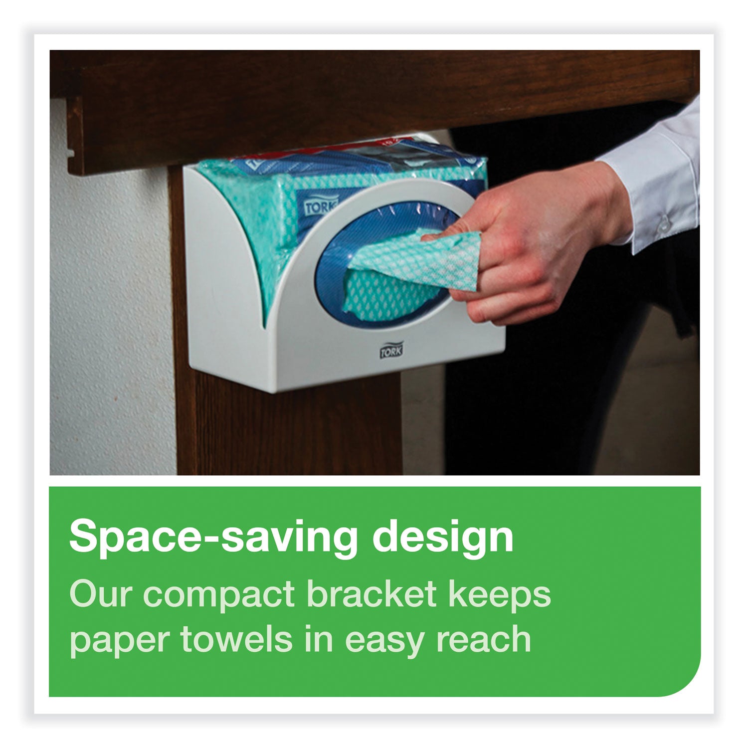 Small Bracket Wiper Dispenser, 8.42 x 4.22 x 5.74, White