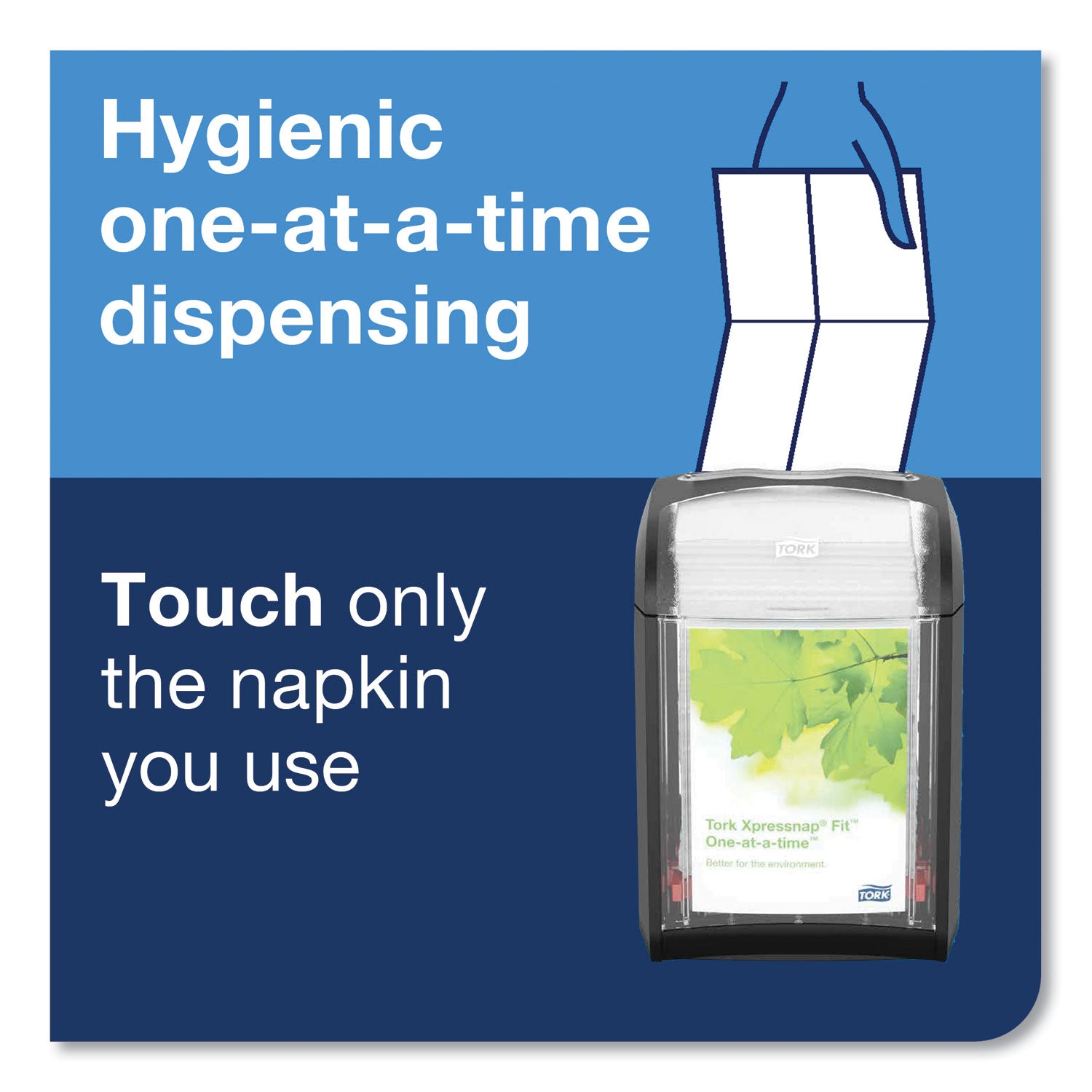 Xpressnap Fit Napkin Dispenser, Tabletop, 4.4 x 5.6 x 6.7, Black