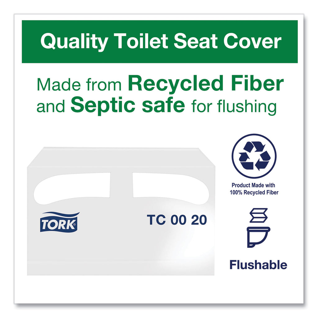 Toilet Seat Cover, Half-Fold, 14.5 x 17, White, 250/Pack, 20 Packs/Carton