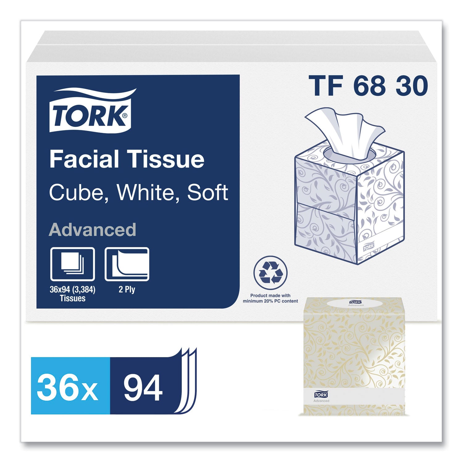 advanced-facial-tissue-2-ply-white-cube-box-94-sheets-box-36-boxes-carton_trktf6830 - 2