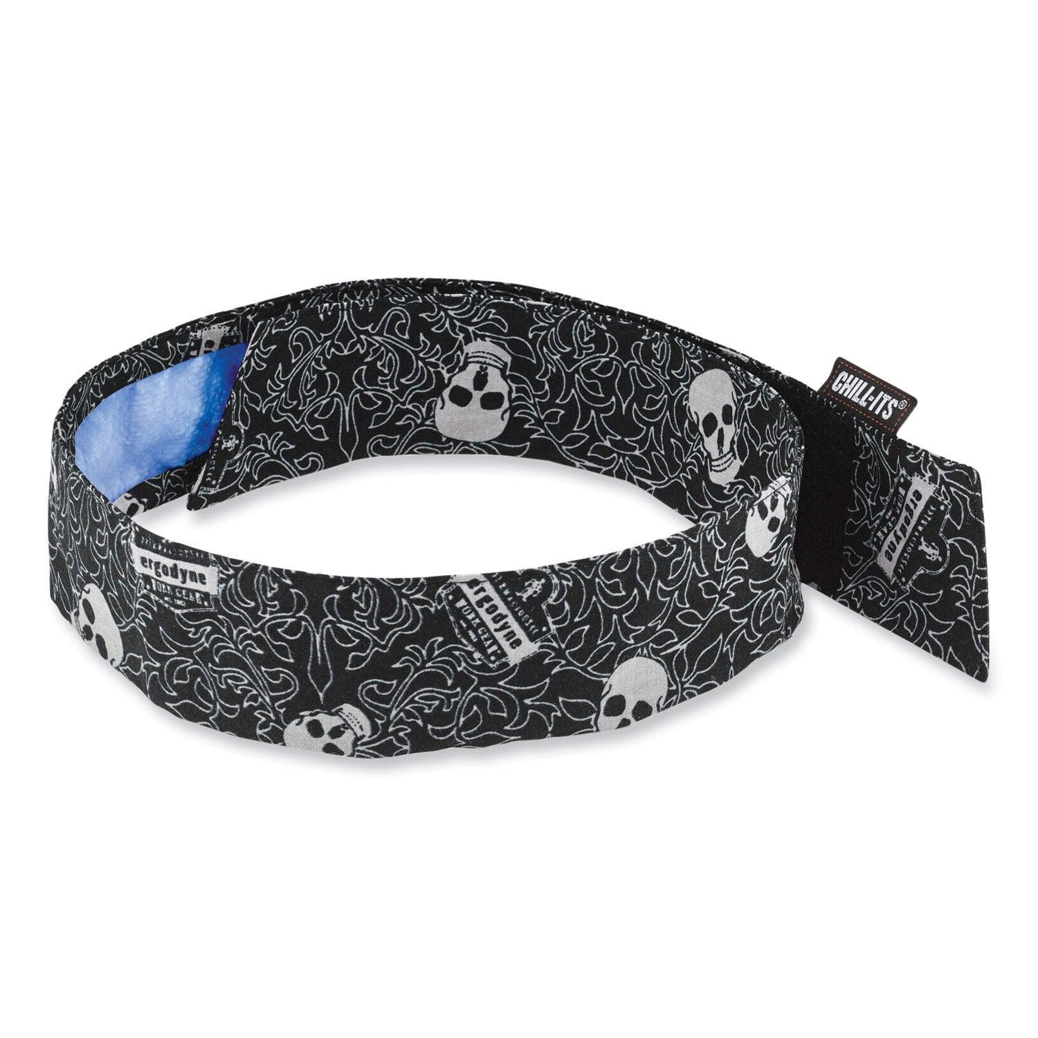 chill-its-6705ct-cooling-pva-hook-and-loop-bandana-headband-one-size-fits-most-skulls-ships-in-1-3-business-days_ego12579 - 1