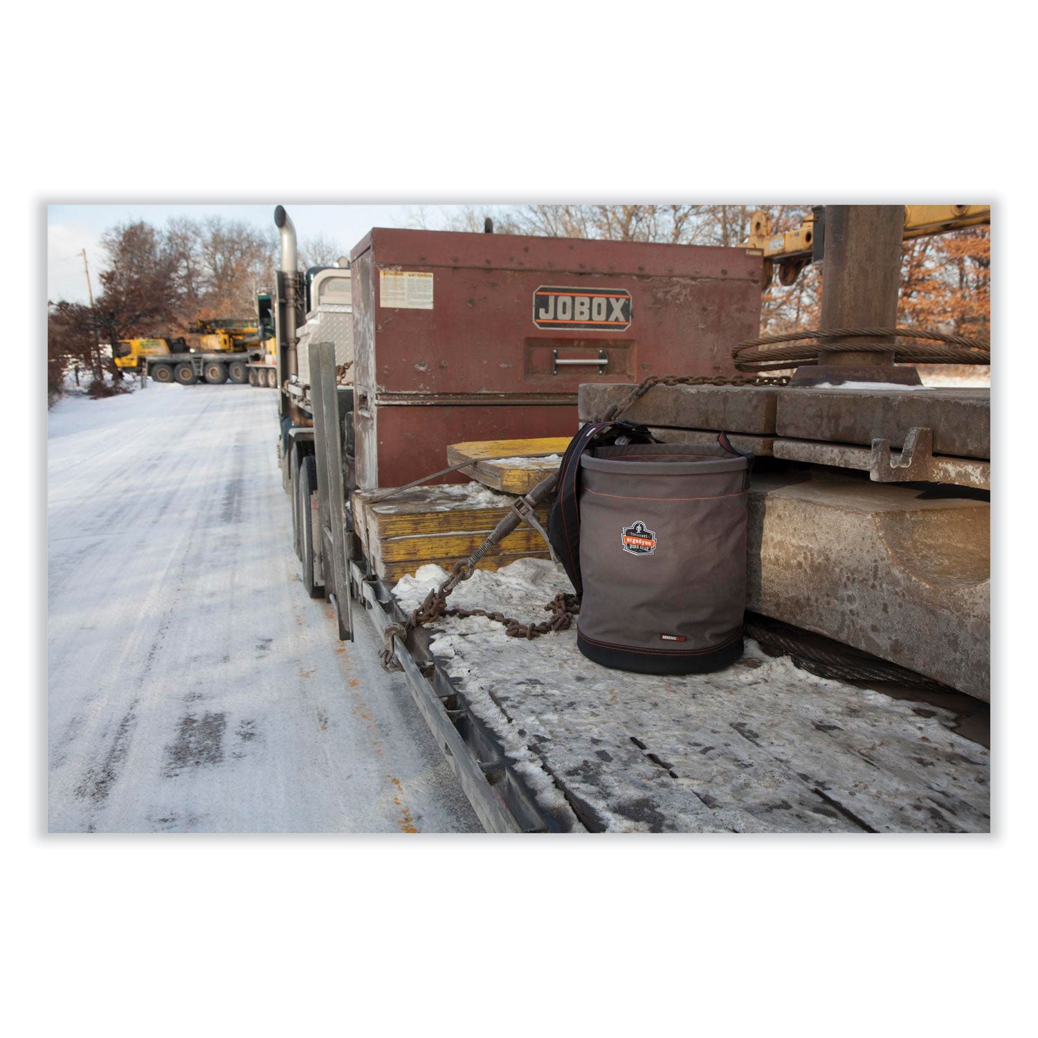 Arsenal 5945T Extra-Large Swiveling Carabiner Canvas Hoist Bucket and Top, 150 lb, Gray, Ships in 1-3 Business Days