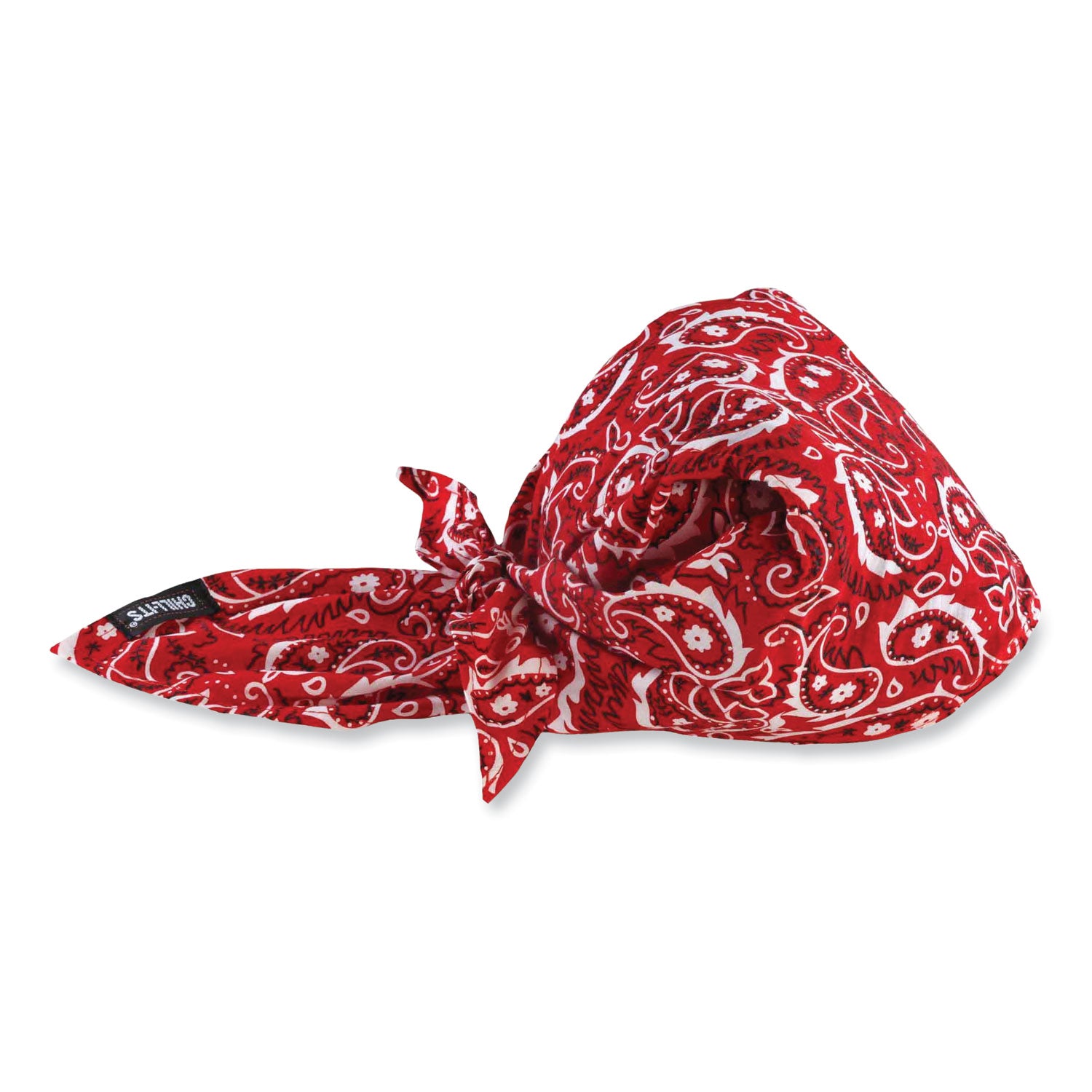 Chill-Its 6710CT Cooling PVA Tie Bandana Triangle Hat, One Size Fits Most, Red Western, Ships in 1-3 Business Days