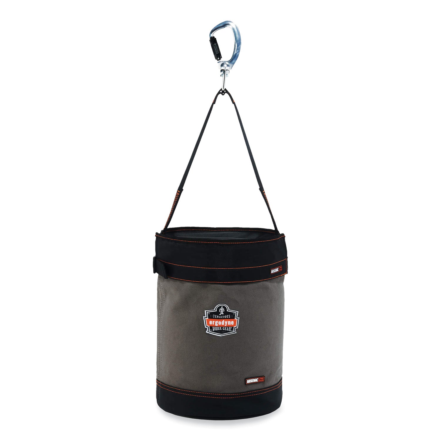 arsenal-5940t-swiveling-carabiner-canvas-hoist-bucket-and-top-150-lb-gray-ships-in-1-3-business-days_ego14840 - 1
