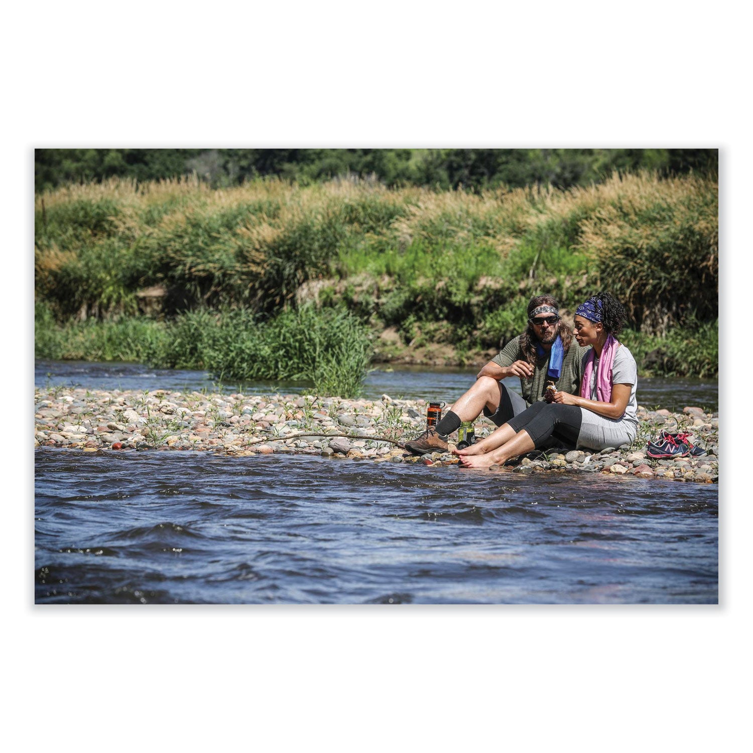 Chill-Its 6705CT Cooling PVA Hook and Loop Bandana Headband, One Size Fits Most, Navy Western, Ships in 1-3 Business Days