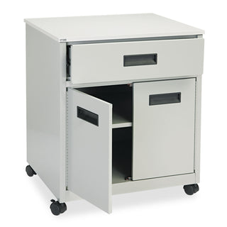 Steel Machine Stand with Pullout Drawer, Engineered Wood, 3 Shelves, 1 Drawer, 25" x 20" x 29.75", Gray