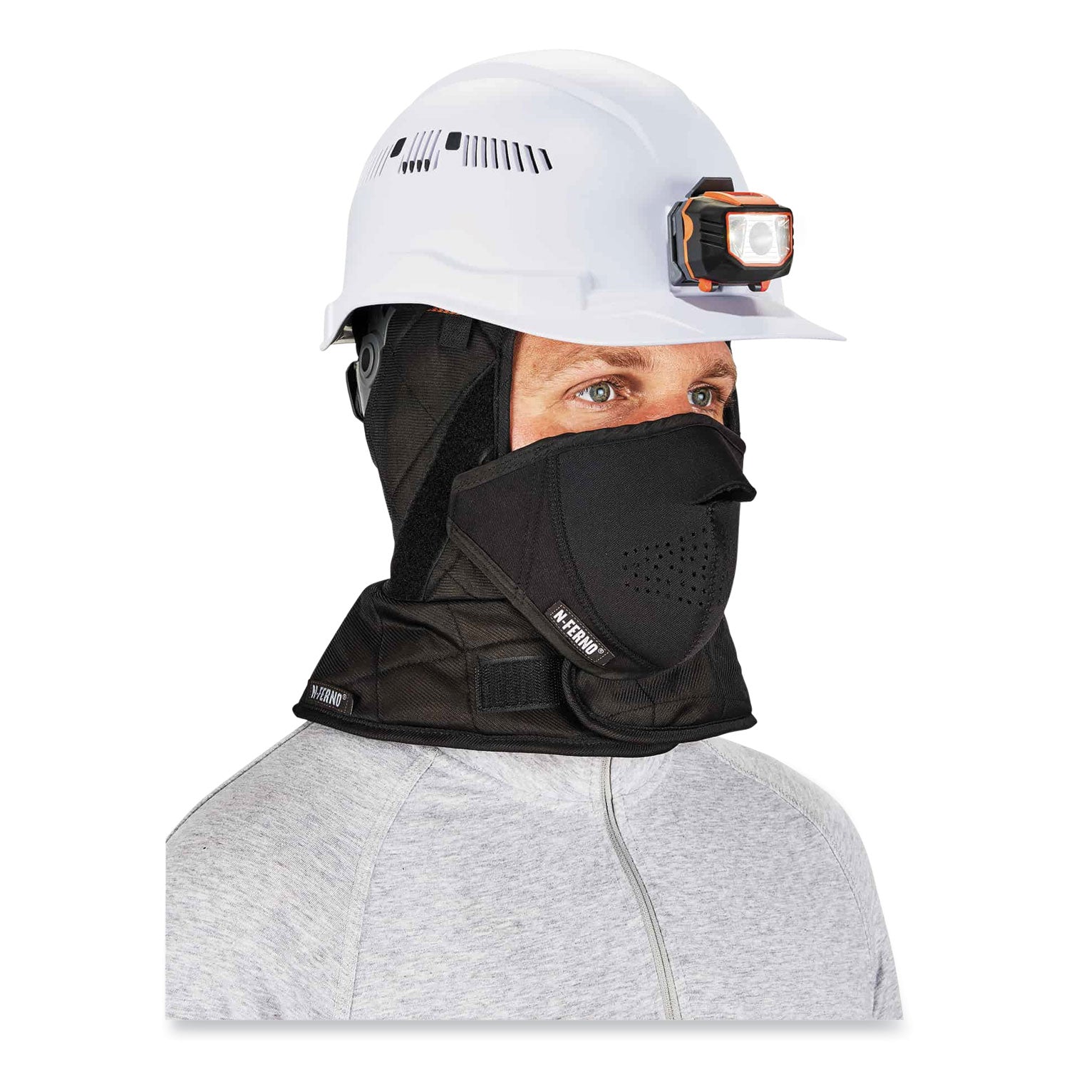 N-Ferno 6878 3-Layer Winter Liner + Mouthpiece Kit, Fleece/Neoprene/Polyester, One Size, Black, Ships in 1-3 Business Days