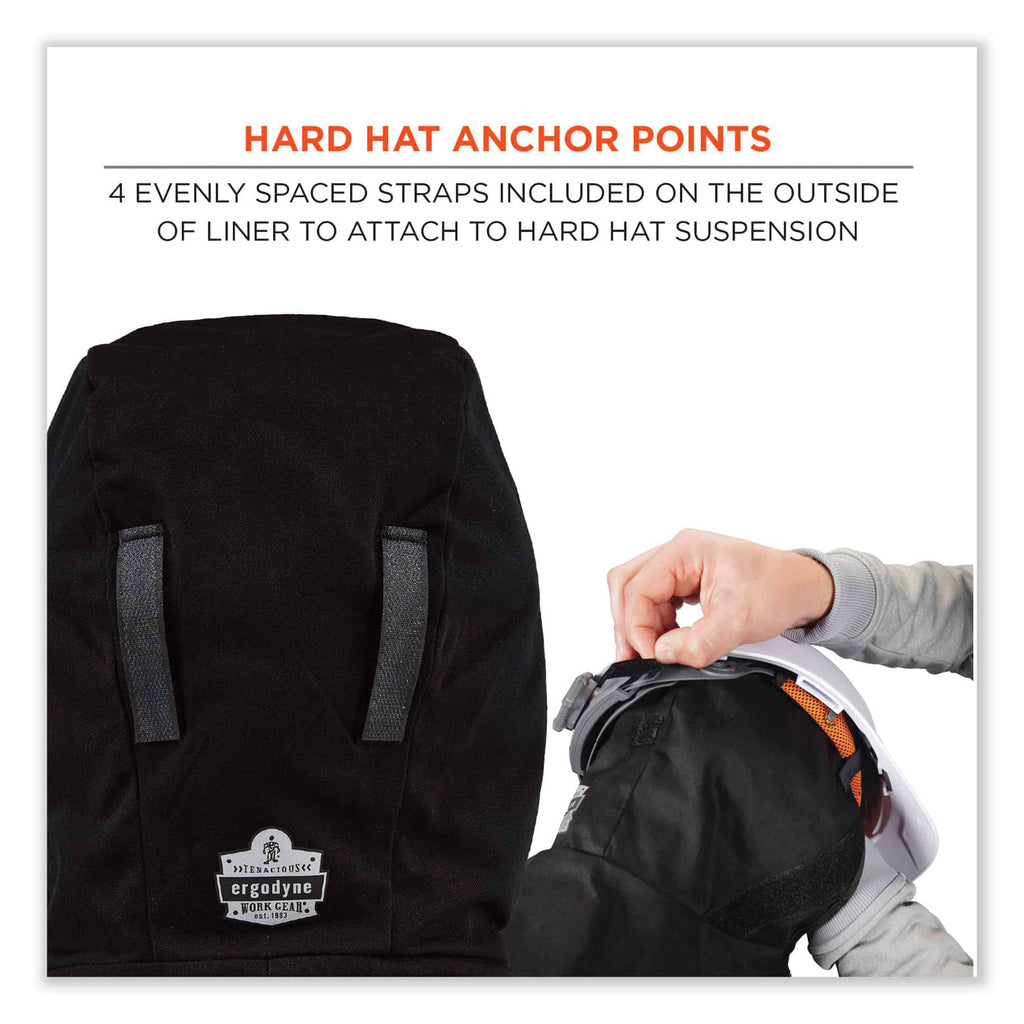 N-Ferno 6871 2-Layer Winter Liner + Mouthpiece Kit, Fleece/Cotton, One Size Fits Most, Black, Ships in 1-3 Business Days