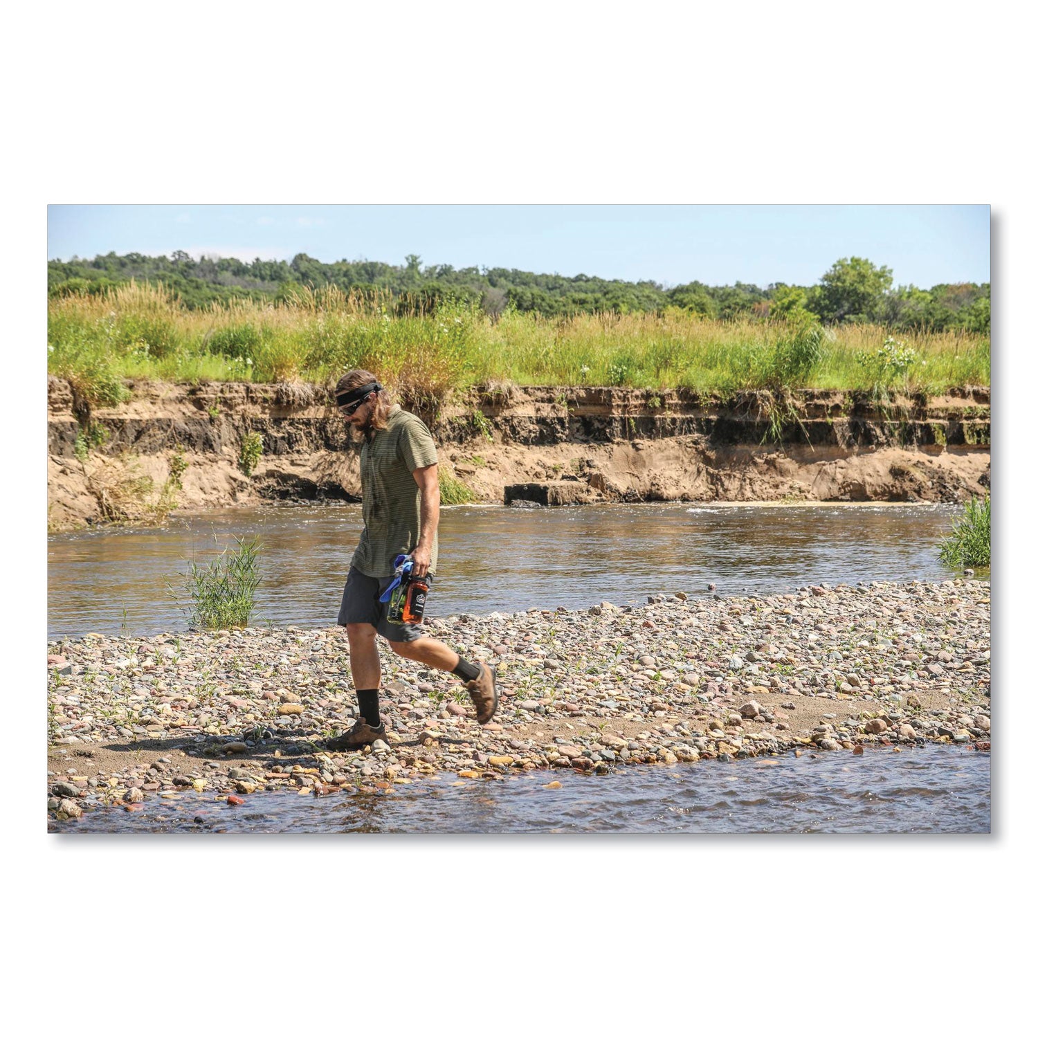 Chill-Its 6705 Cooling Embedded Polymers Hook and Loop Bandana Headband, One Size, Navy Western, Ships in 1-3 Business Days