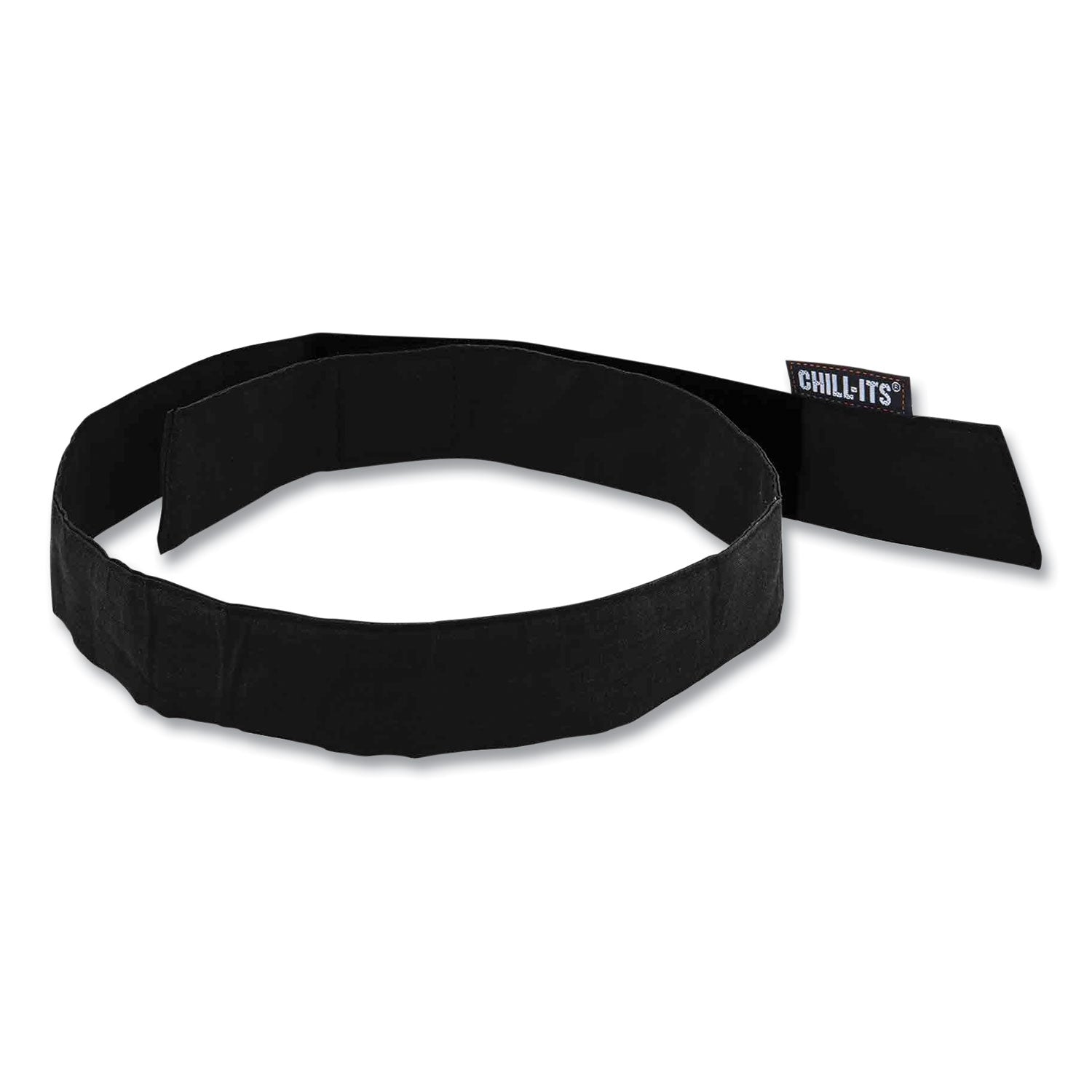chill-its-6705-cooling-embedded-polymers-hook-and-loop-bandana-headband-one-size-fit-most-black-ships-in-1-3-business-days_ego12333 - 1