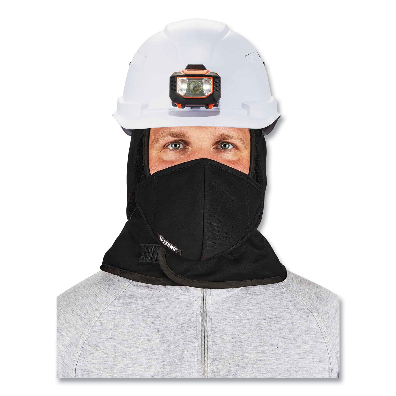 N-Ferno 6871 2-Layer Winter Liner + Mouthpiece Kit, Fleece/Cotton, One Size Fits Most, Black, Ships in 1-3 Business Days