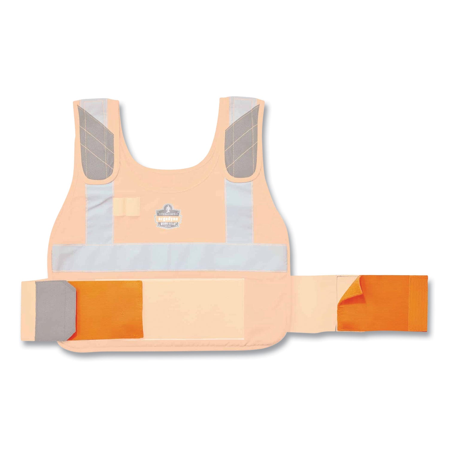Chill-Its 6240 Phase Change Cooling Vest Elastic Extenders, 3.5", Orange, Ships in 1-3 Business Days