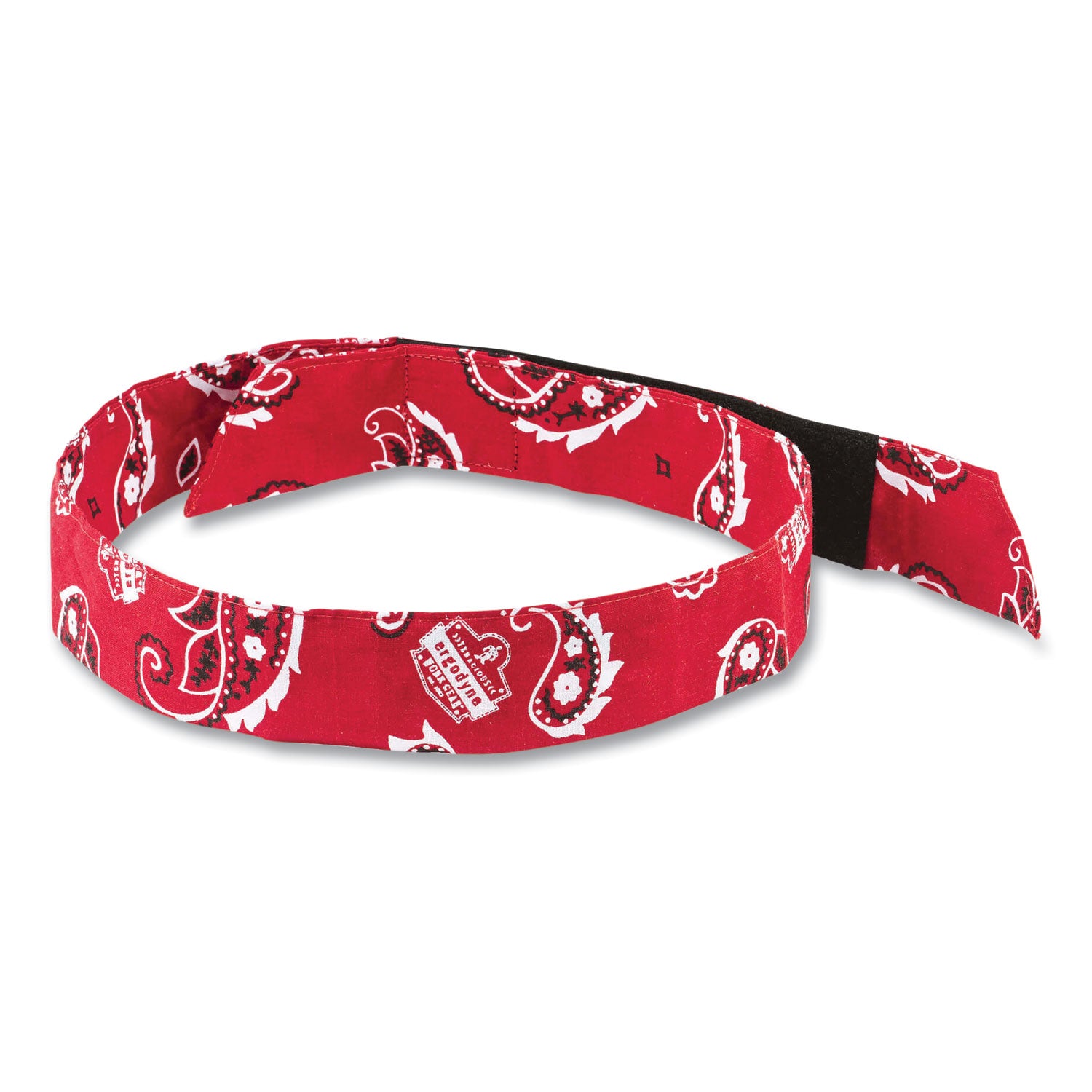 Chill-Its 6705 Cooling Embedded Polymers Hook and Loop Bandana Headband, One Size, Red Western, Ships in 1-3 Business Days