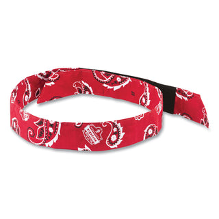 Chill-Its 6705 Cooling Embedded Polymers Hook and Loop Bandana Headband, One Size, Red Western, Ships in 1-3 Business Days