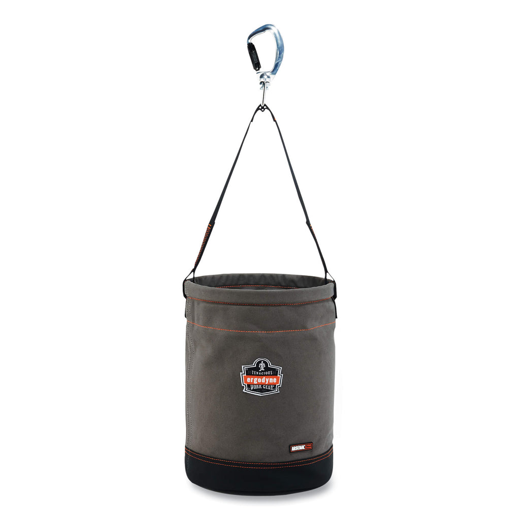 Arsenal 5940 Swiveling Carabiner Canvas Hoist Bucket, 150 lb, Gray, Ships in 1-3 Business Days