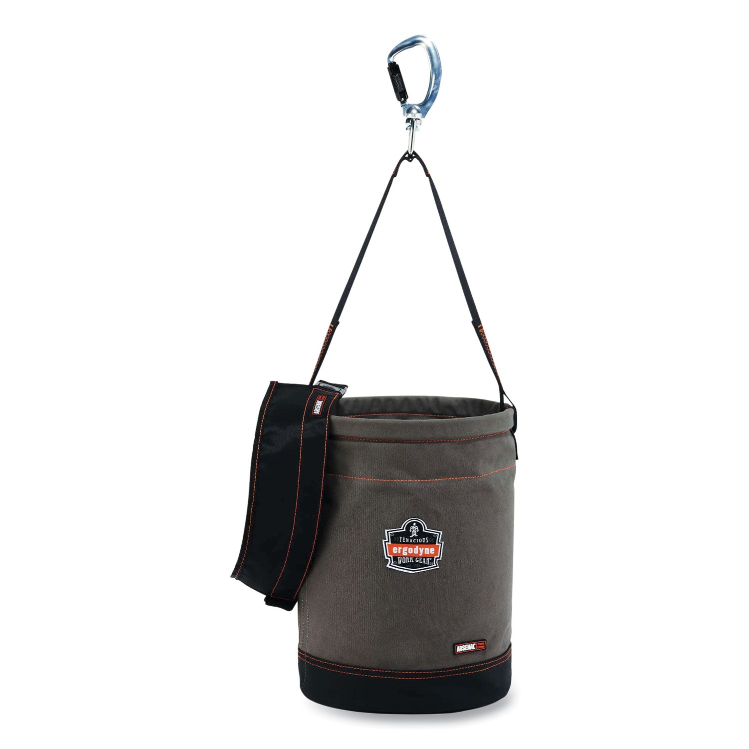 arsenal-5940t-swiveling-carabiner-canvas-hoist-bucket-and-top-150-lb-gray-ships-in-1-3-business-days_ego14840 - 2