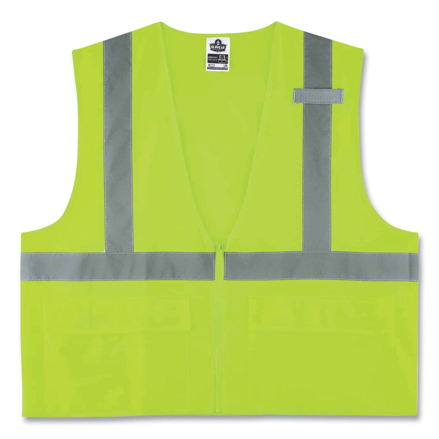 glowear-8225z-class-2-standard-solid-vest-polyester-lime-large-x-large-ships-in-1-3-business-days_ego21165 - 1