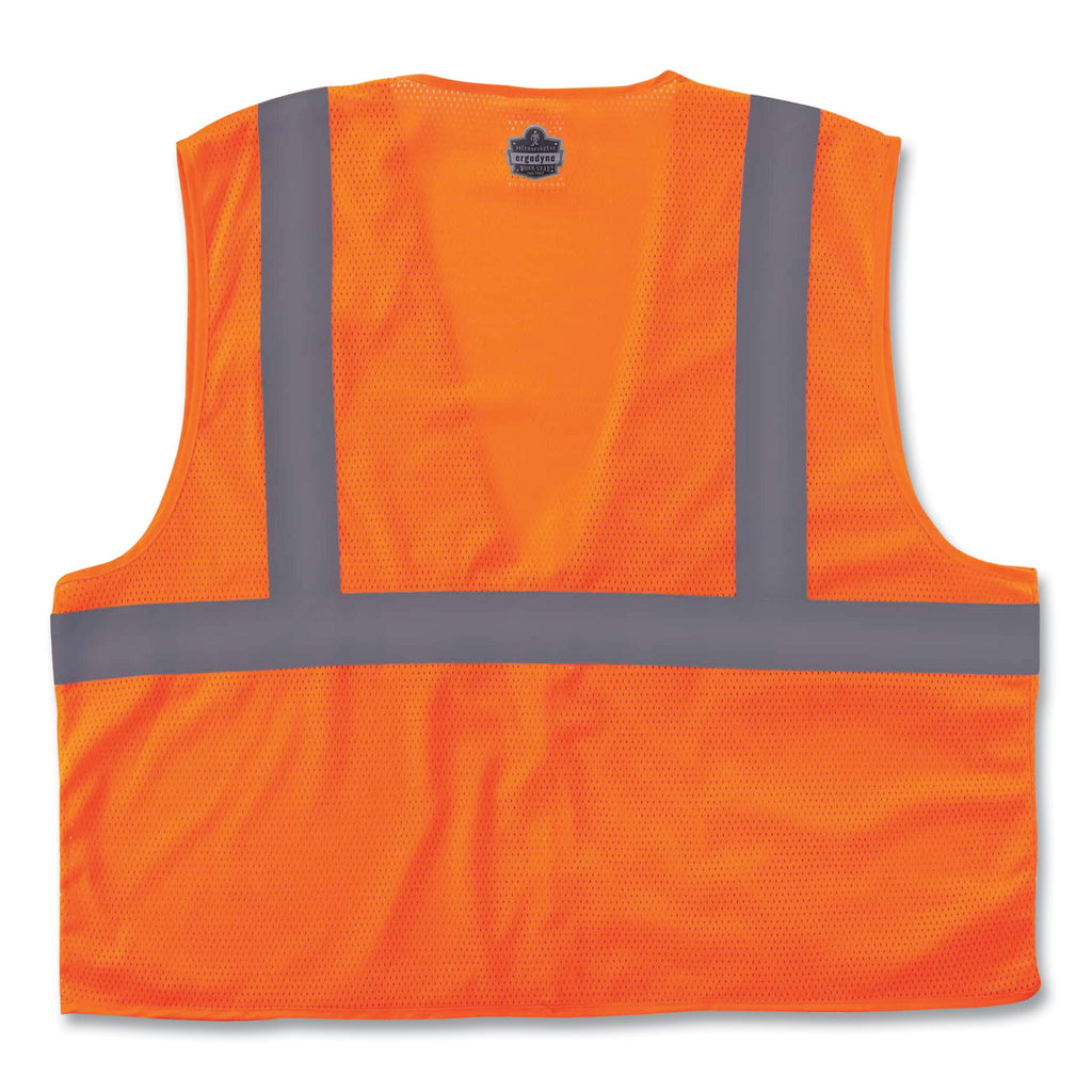 GloWear 8210Z Class 2 Economy Mesh Vest, Polyester, Orange, X-Small, Ships in 1-3 Business Days