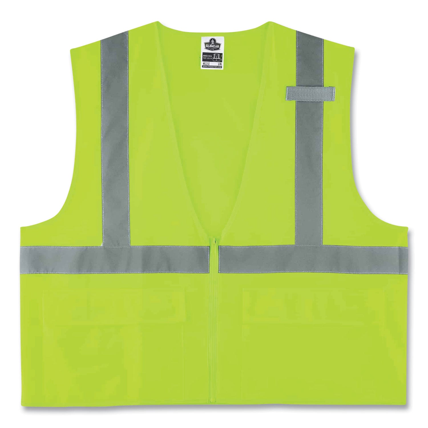 glowear-8225z-class-2-standard-solid-vest-polyester-lime-2x-large-3x-large-ships-in-1-3-business-days_ego21167 - 1