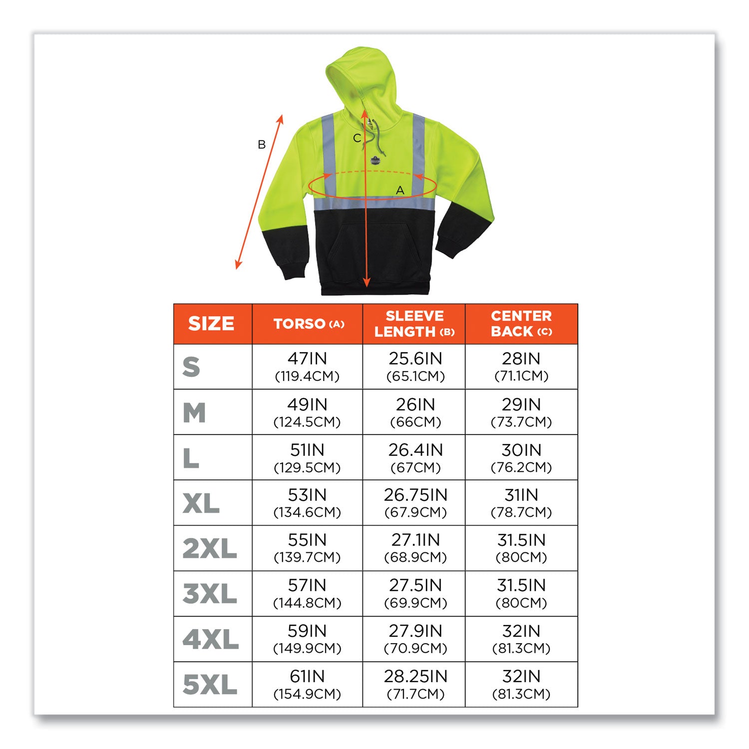 glowear-8293-hi-vis-class-2-hooded-sweatshirt-black-bottom-polar-fleece-small-lime-ships-in-1-3-business-days_ego21686 - 2