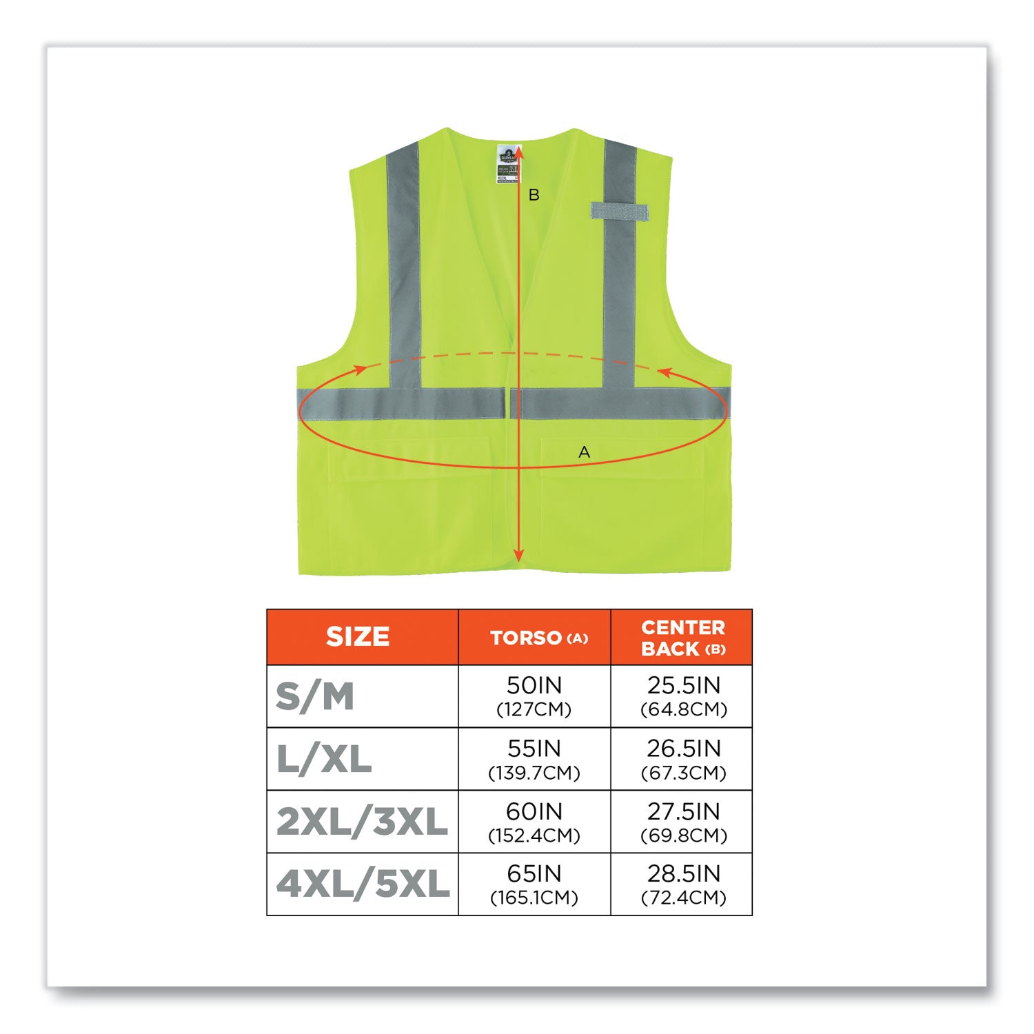 glowear-8225hl-class-2-standard-solid-hook-and-loop-vest-polyester-lime-2x-large-3x-large-ships-in-1-3-business-days_ego21187 - 2