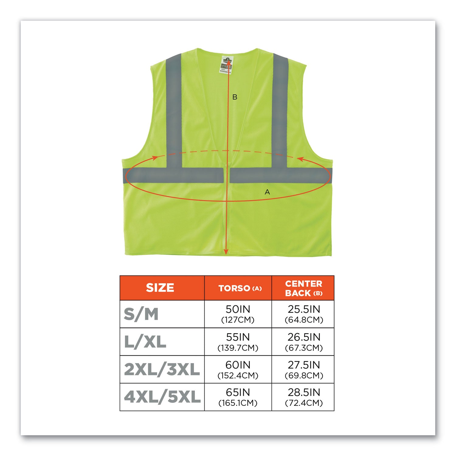 glowear-8205z-class-2-super-economy-mesh-vest-polyester-lime-4x-large-5x-large-ships-in-1-3-business-days_ego20999 - 3