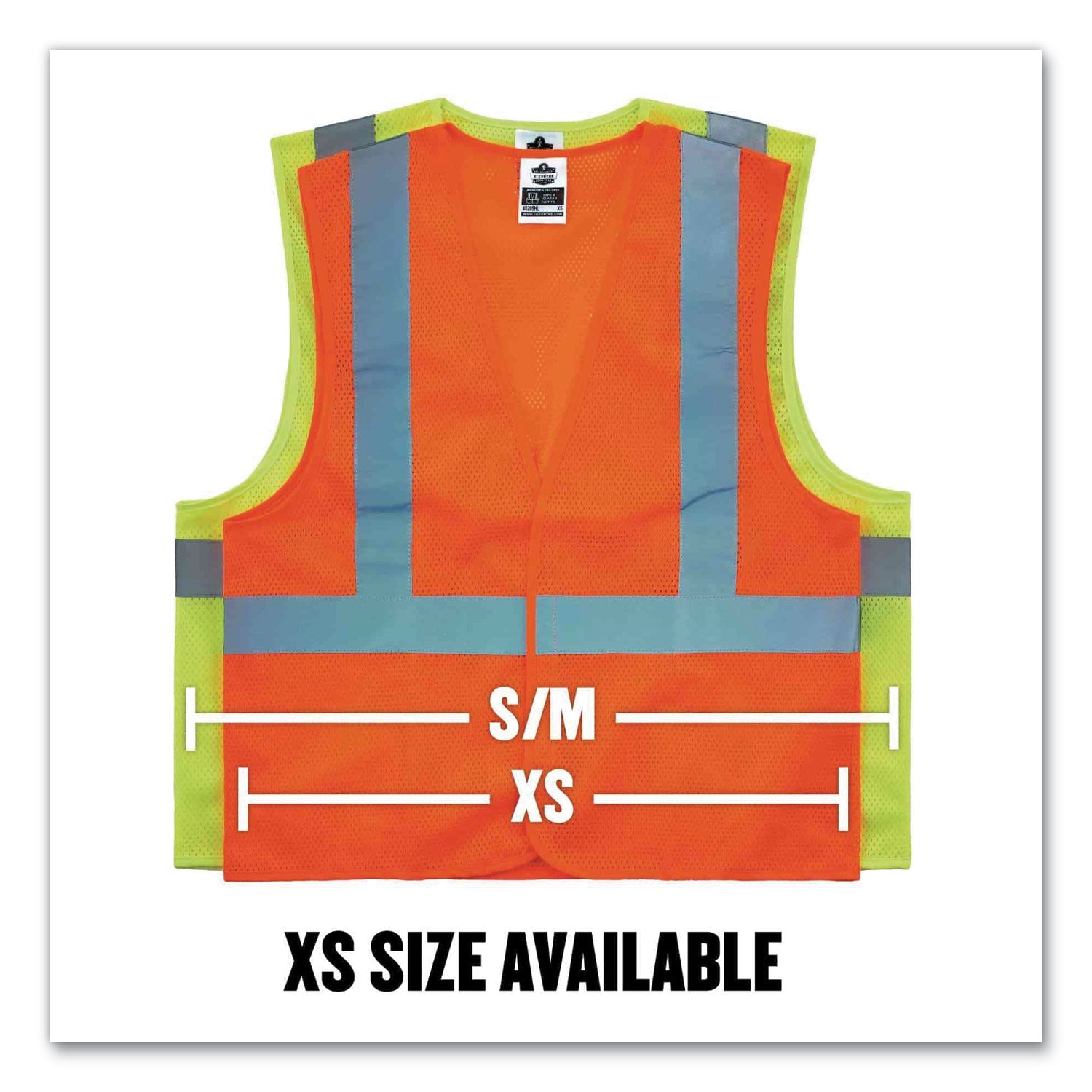 glowear-8205hl-class-2-super-economy-mesh-vest-polyester-orange-x-small-ships-in-1-3-business-days_ego20961 - 3