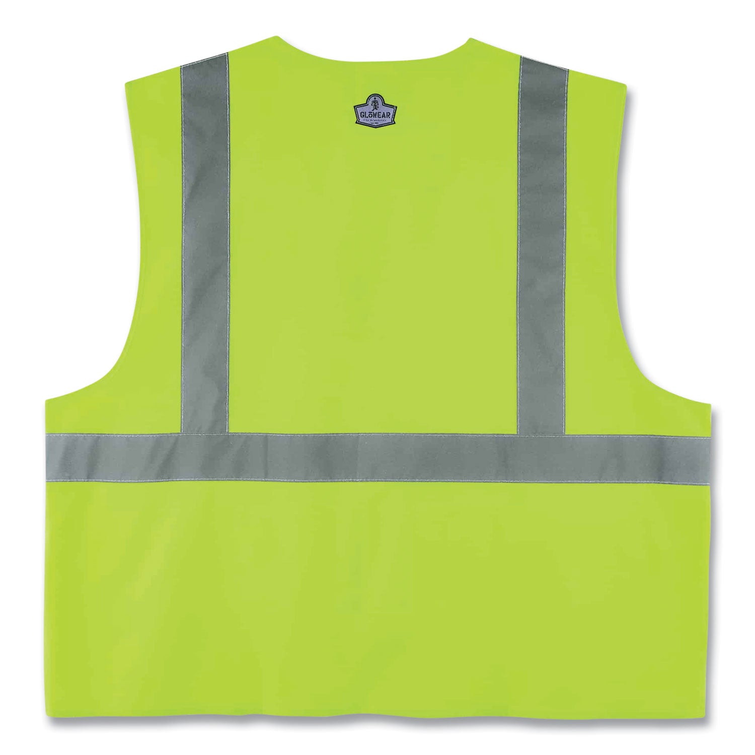 GloWear 8225HL Class 2 Standard Solid Hook and Loop Vest, Polyester, Lime, 4X-Large/5X-Large, Ships in 1-3 Business Days