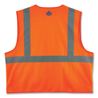 GloWear 8225Z Class 2 Standard Solid Vest, Polyester, Orange, Small/Medium, Ships in 1-3 Business Days