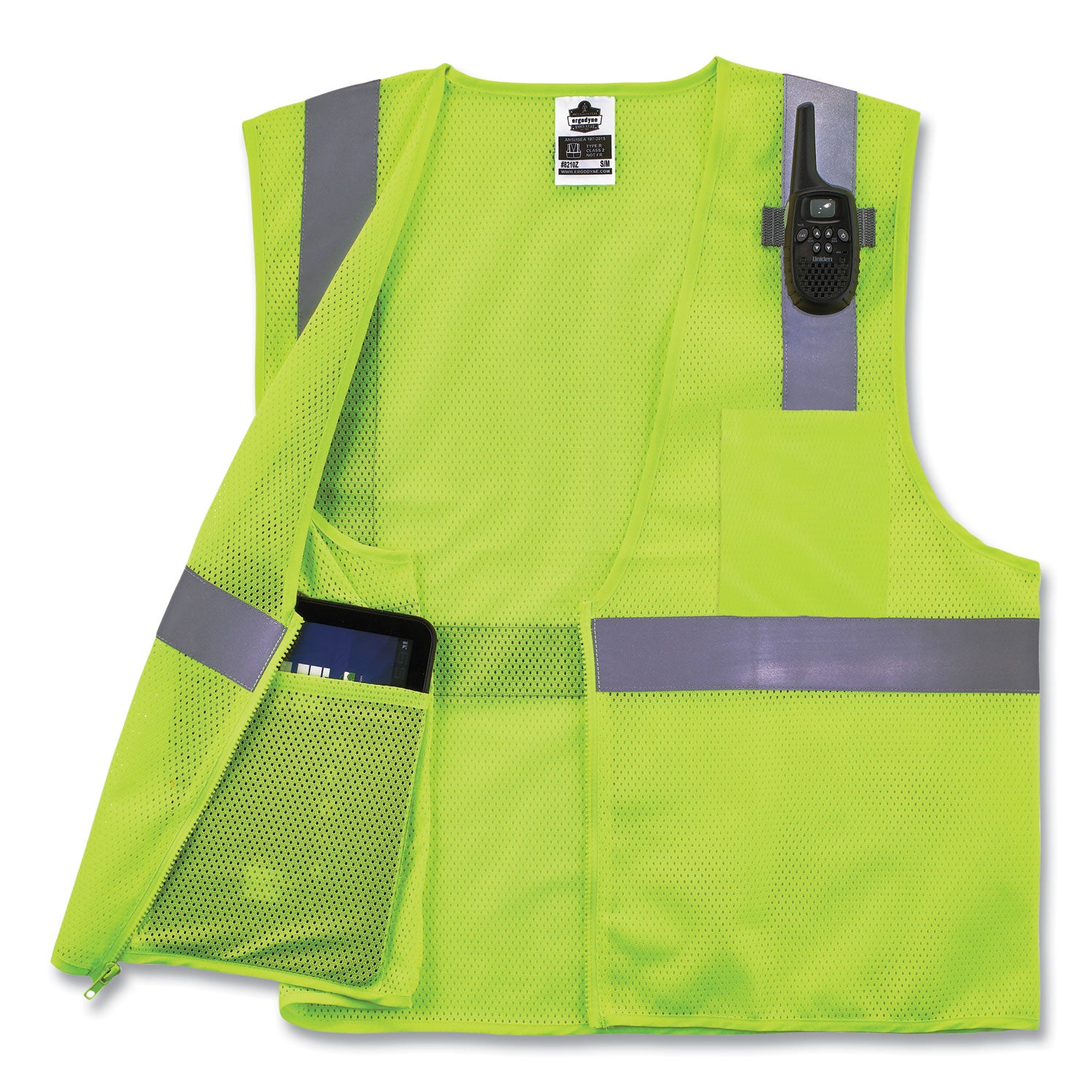 glowear-8210z-class-2-economy-mesh-vest-polyester-lime-4x-large-5x-large-ships-in-1-3-business-days_ego21059 - 3