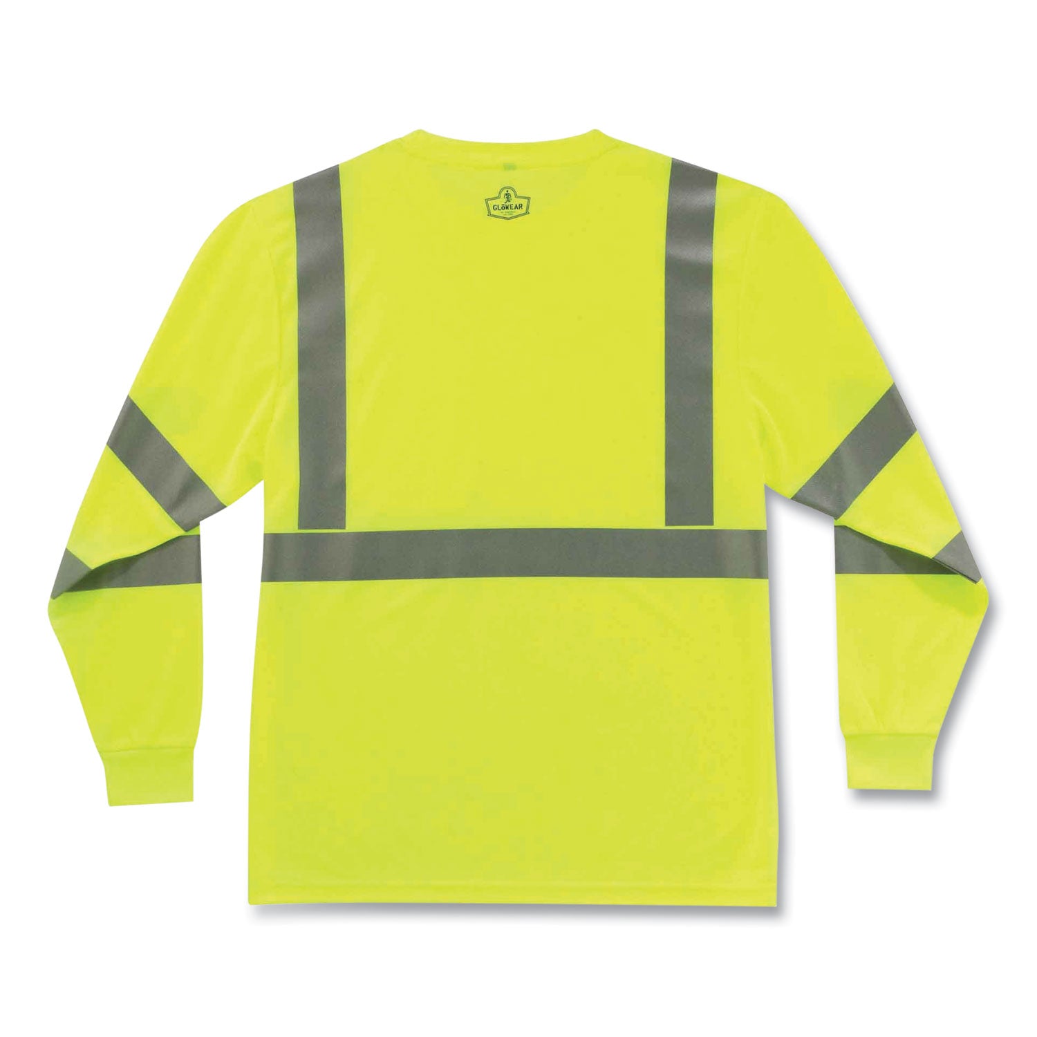 glowear-8391-class-3-hi-vis-long-sleeve-shirt-polyester-lime-5x-large-ships-in-1-3-business-days_ego21709 - 1