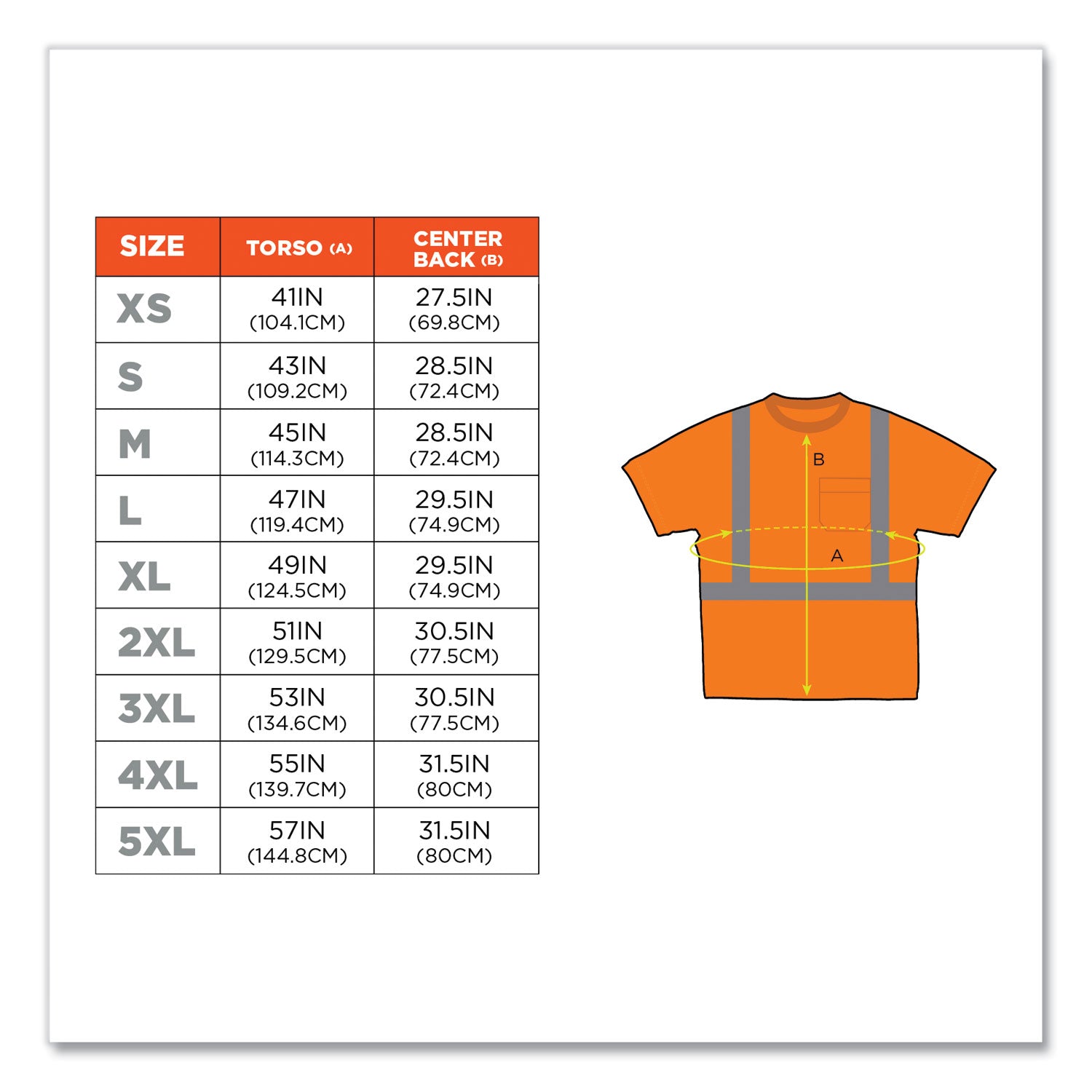 glowear-8289-class-2-hi-vis-t-shirt-polyester-orange-3x-large-ships-in-1-3-business-days_ego21517 - 2